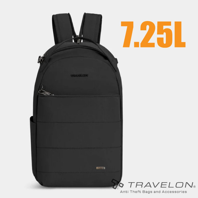 【Travelon】Roam防盜後背包-ATUNAS聯名款7.25L.旅遊雙肩背包.證件隨身包/TL-43679A 黑✿30E010